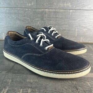 Johnston Murphy Blue Suede Oxford Sneakers Men's 10 Casual Comfort Work